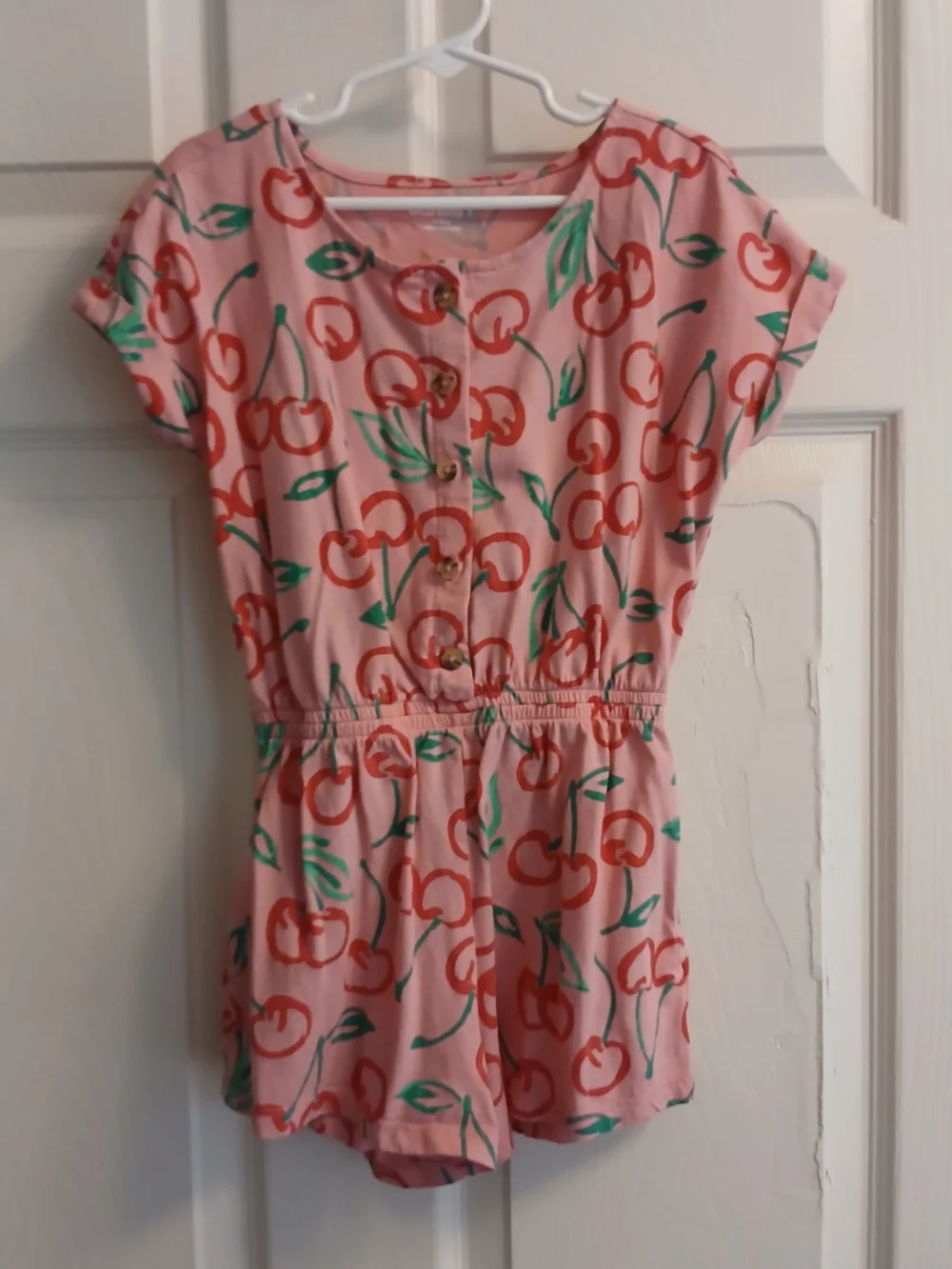 Old Navy Pink Cherry Print Romper